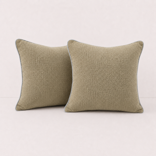 Soft Textured Beige Pillow Cover