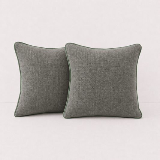 Modern Olive Textured Pillow Cover