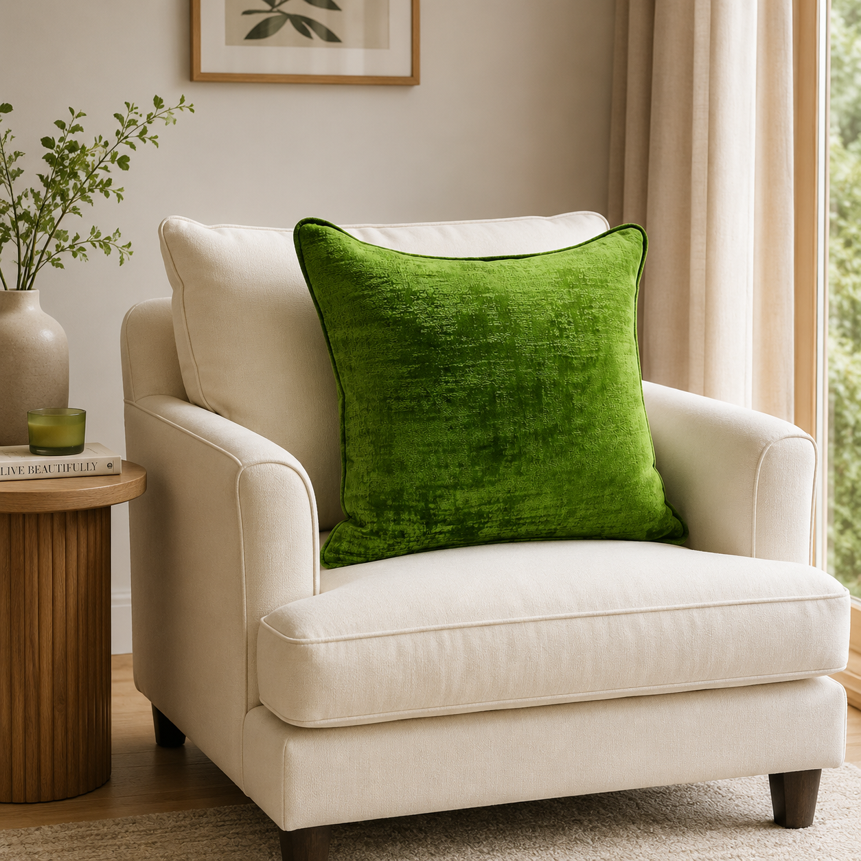 Emerald Velvet Accent Pillow Cover