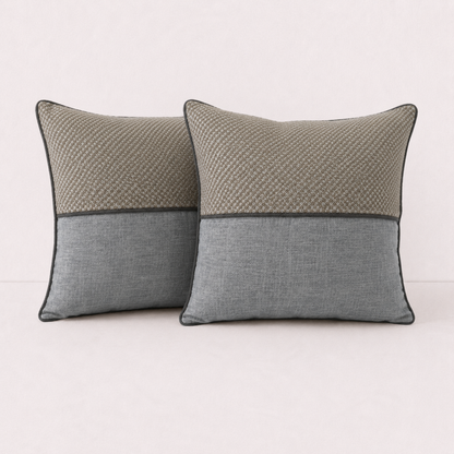 Textured Taupe-Grey Pillow Cover