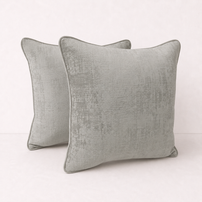 Grey Velvet Pillow Cover Set