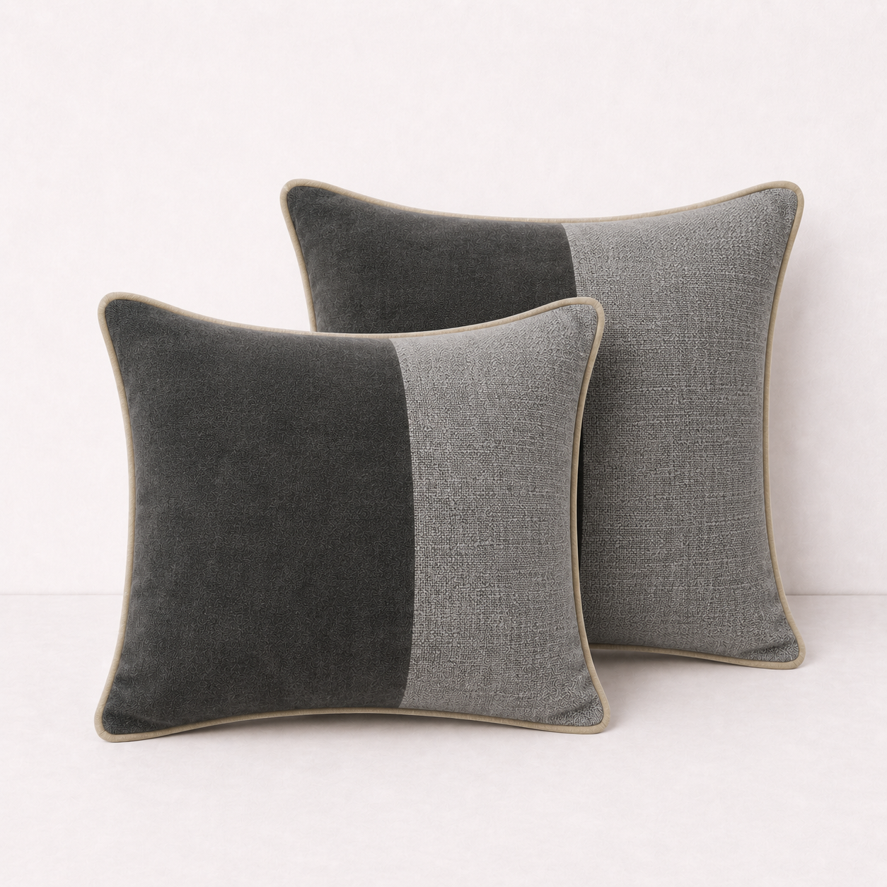 Charcoal Grey Pillow Cover Set