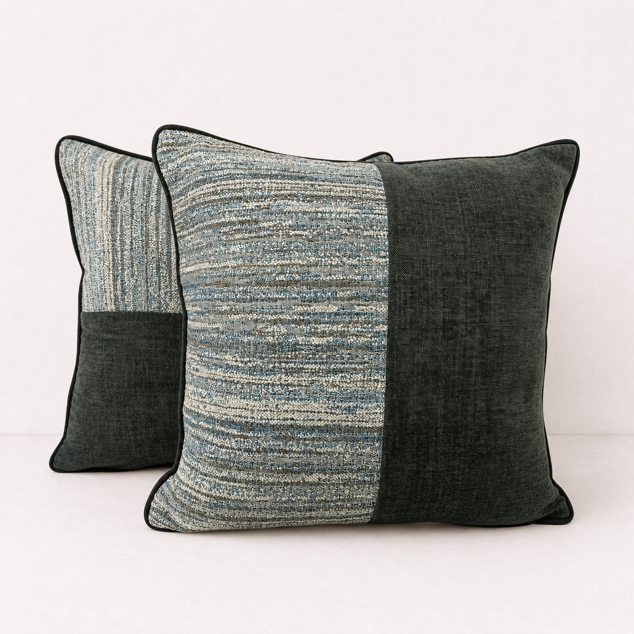 Green Textured Pillow Cover Set