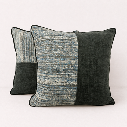 Green Textured Pillow Cover Set