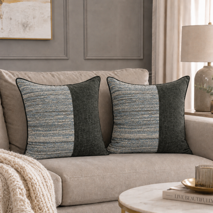 Green Textured Pillow Cover Set