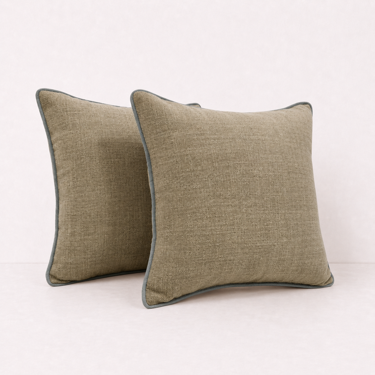 Taupe Textured Pillow Cover Set