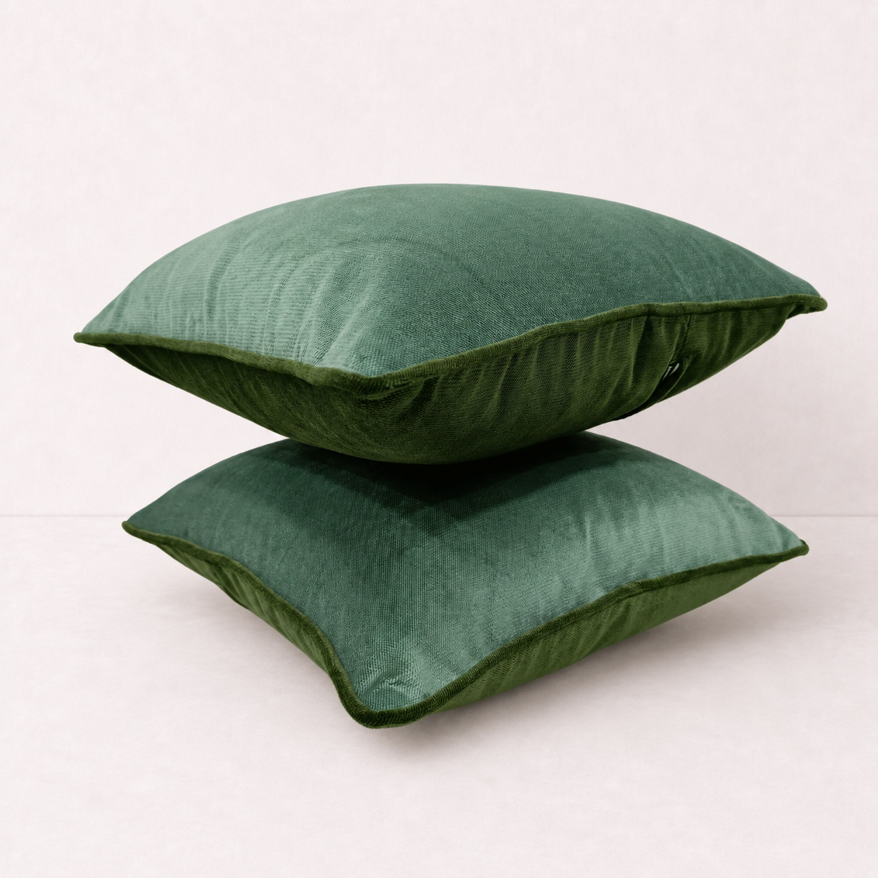 Green Velvet Pillow Cover Set