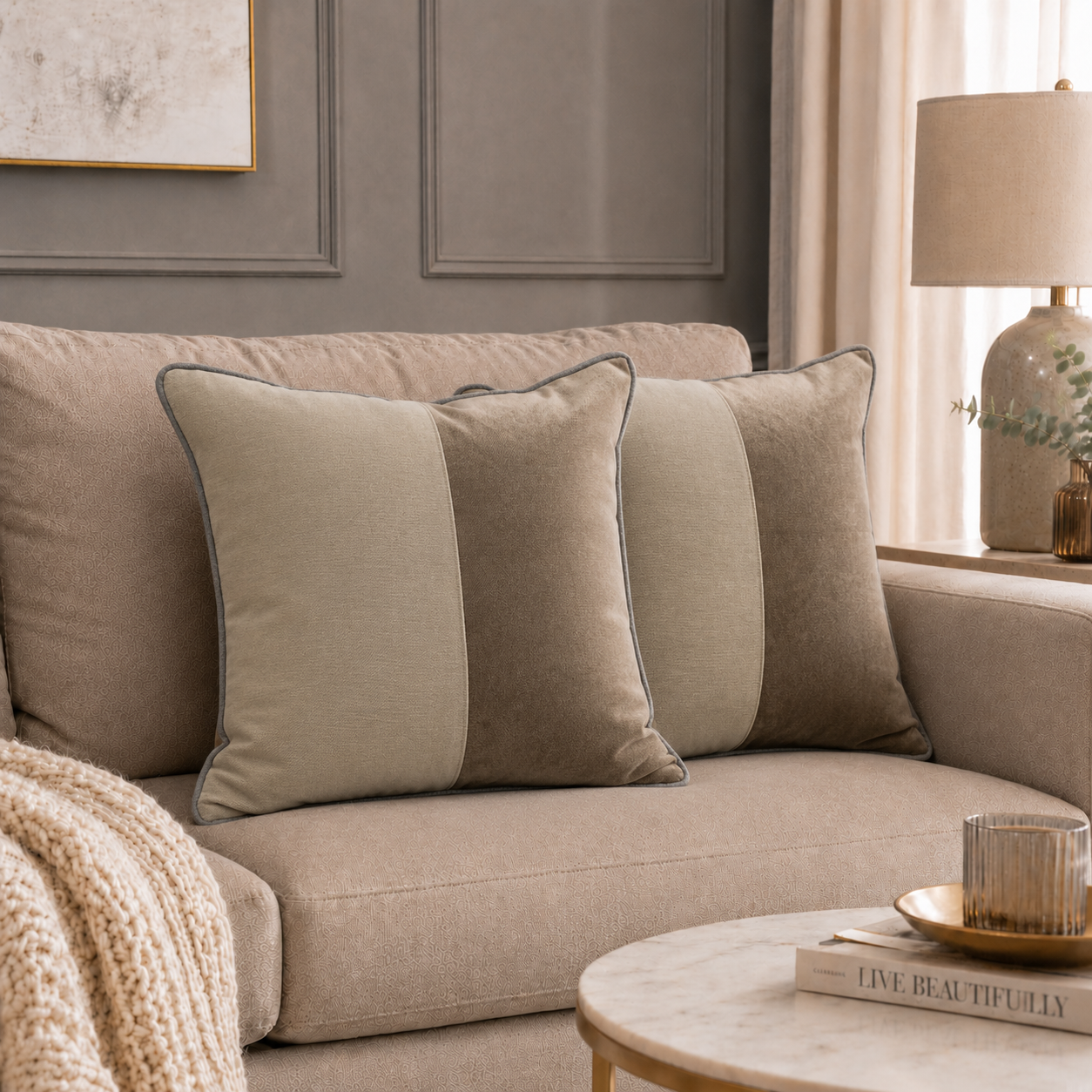 Brown Pillow Cover Set