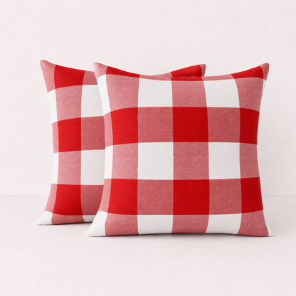 Striped Throw Pillow Cover Cases -Red