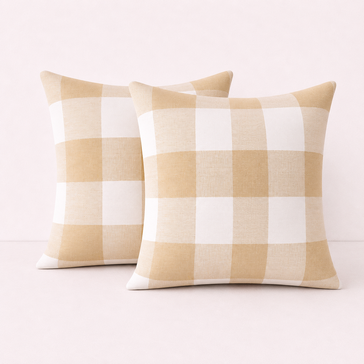 Striped Throw Pillow Cover Cases -Beige