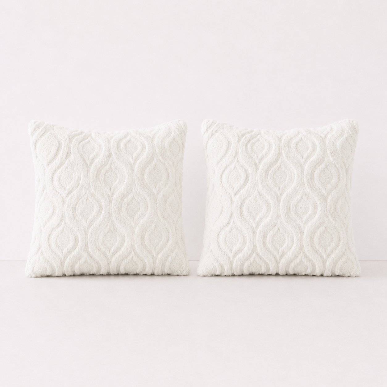 Boho Abstract Throw Pillow Covers - White