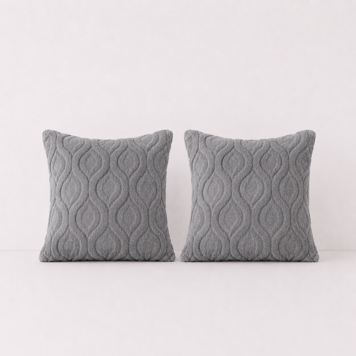 Boho Abstract Throw Pillow Covers - Grey