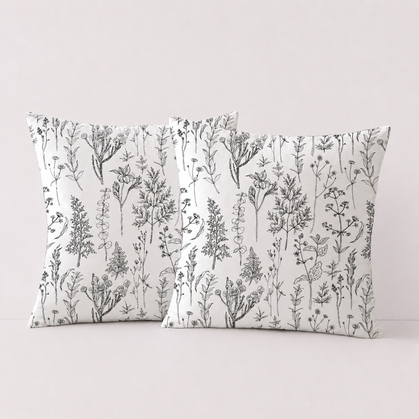Rustic Botanical Throw Pillow Cover