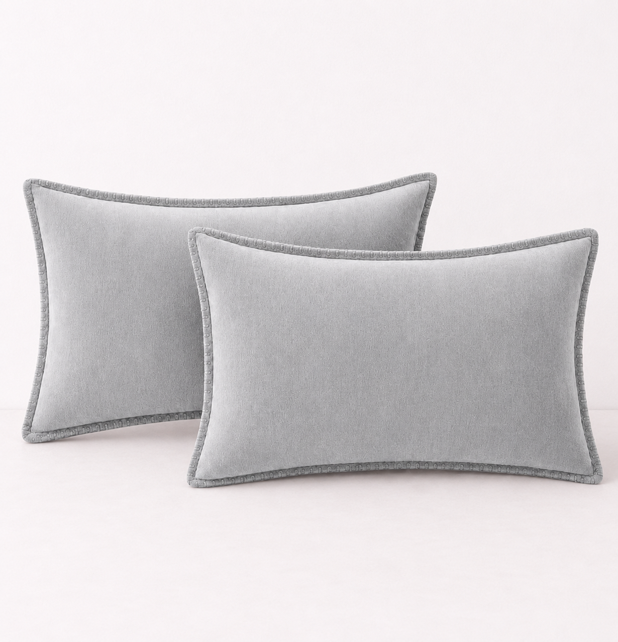 Soft Chenille Throw Pillow Covers- Grey
