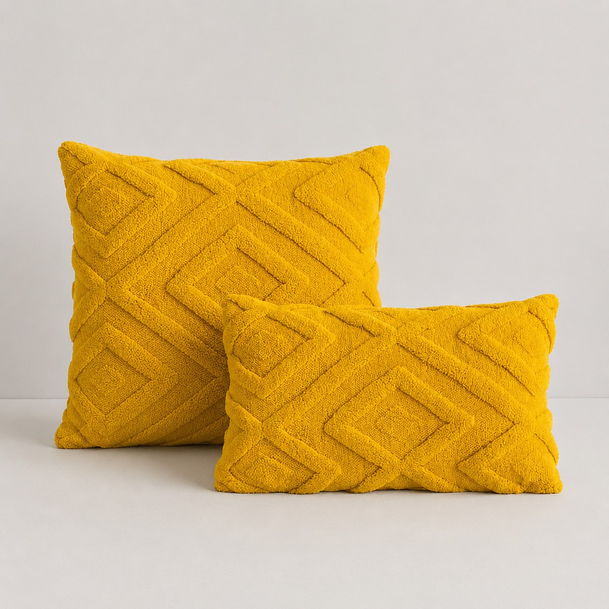 Boho Abstract Throw Pillow Cover- Yellow