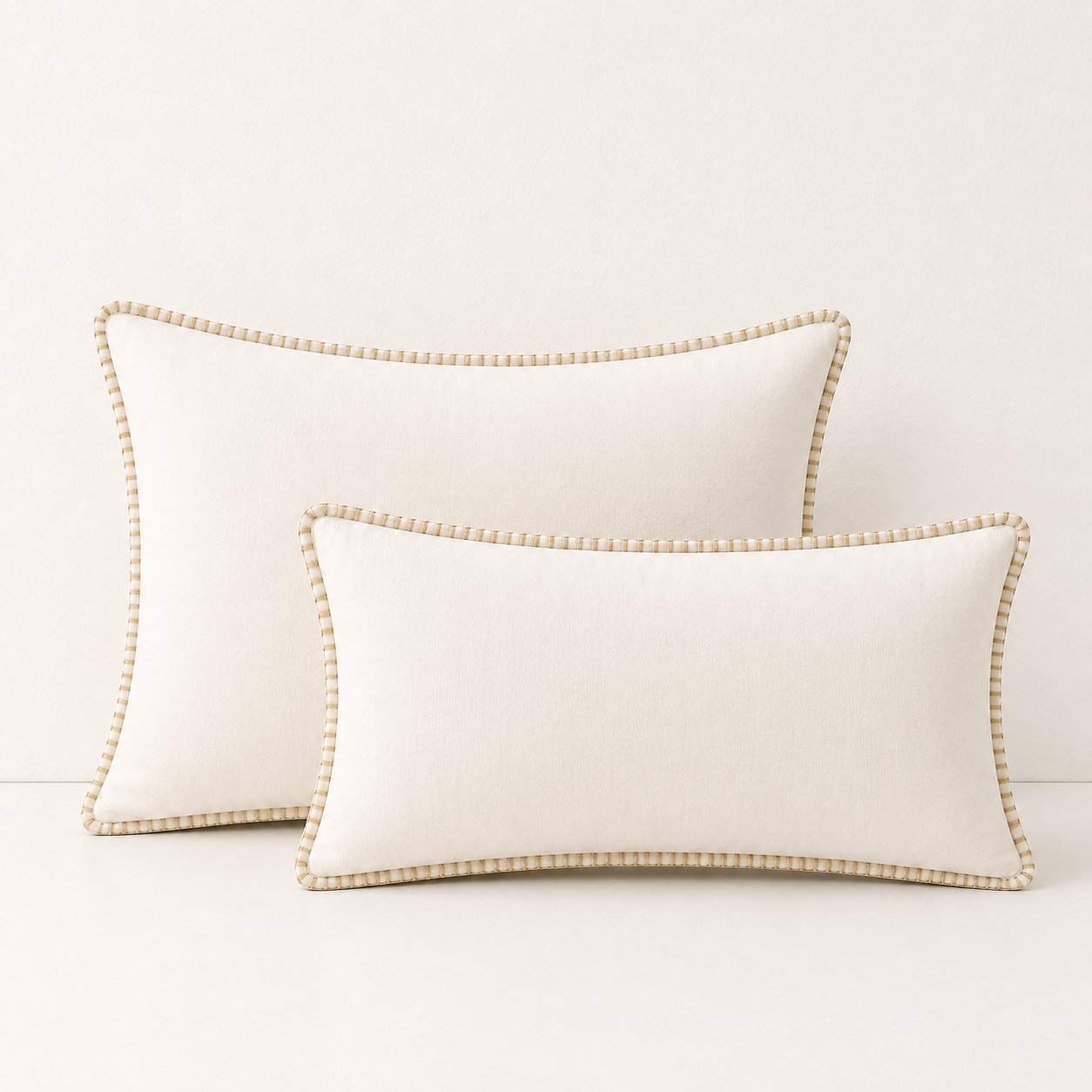 Soft Chenille Throw Pillow Covers- White