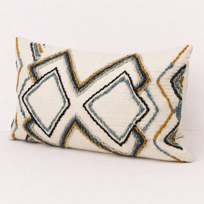 Modern Diamond Embroidered Pillow Covers