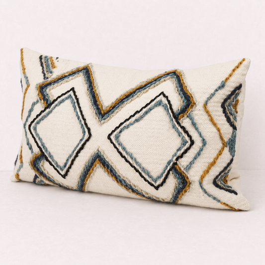 Modern Diamond Embroidered Pillow Covers