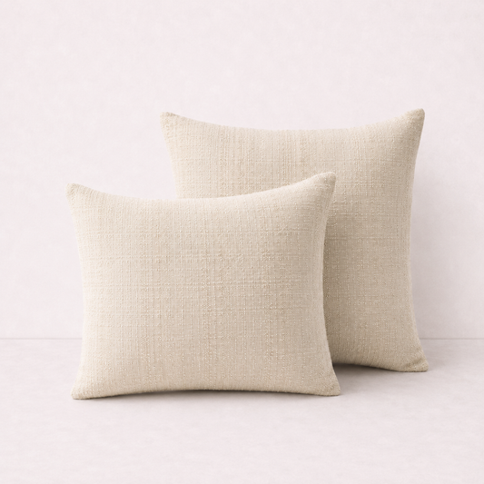 Textured Woven Decorative Pillow Cover- Khaki