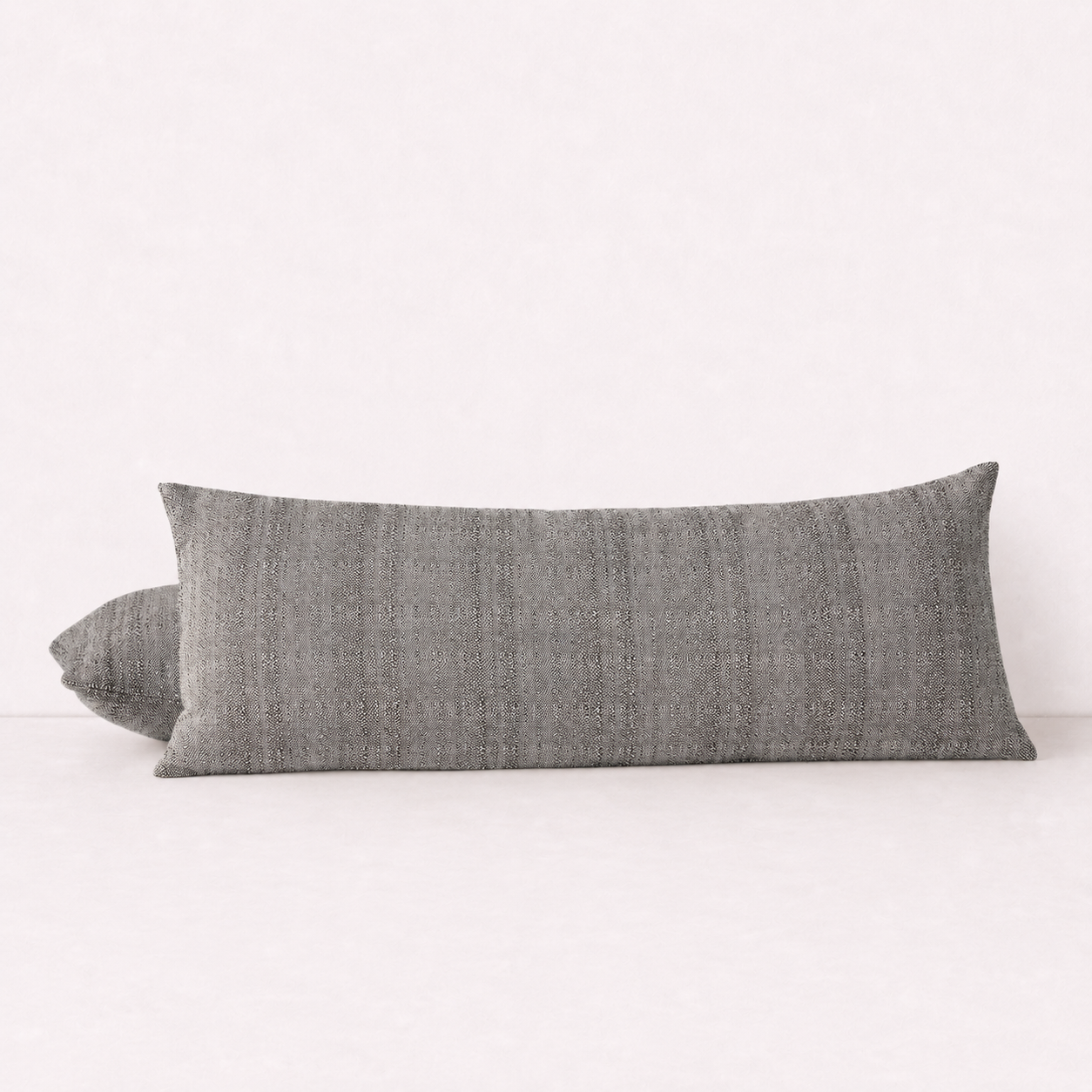 Textured Woven Decorative Pillow Cover - Dark Grey