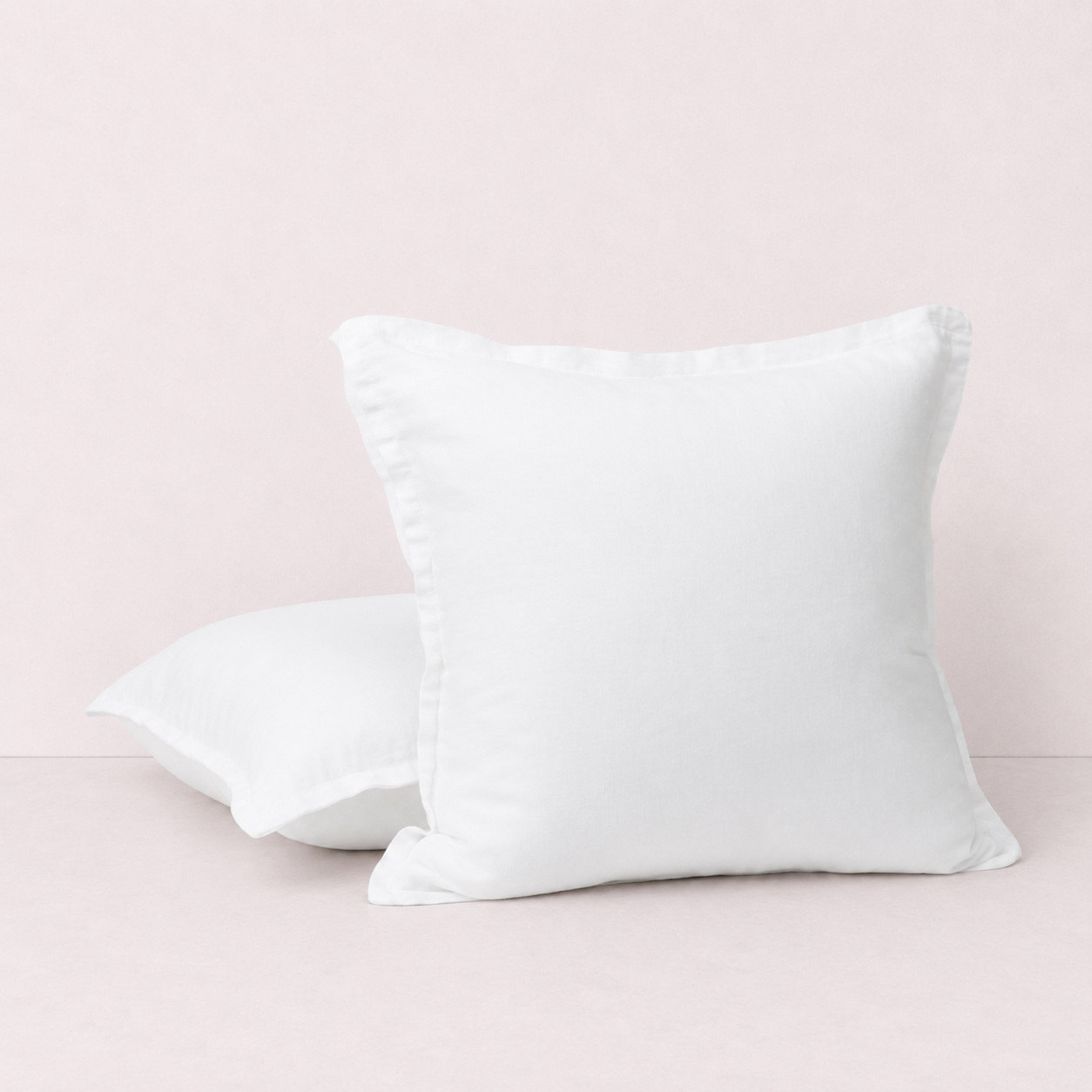 Relaxed Linen Decorative Throw Pillow Cover- White