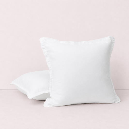 Relaxed Linen Decorative Throw Pillow Cover- White
