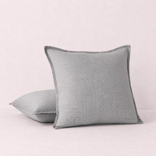 Relaxed Linen Decorative Throw Pillow Cover- Grey