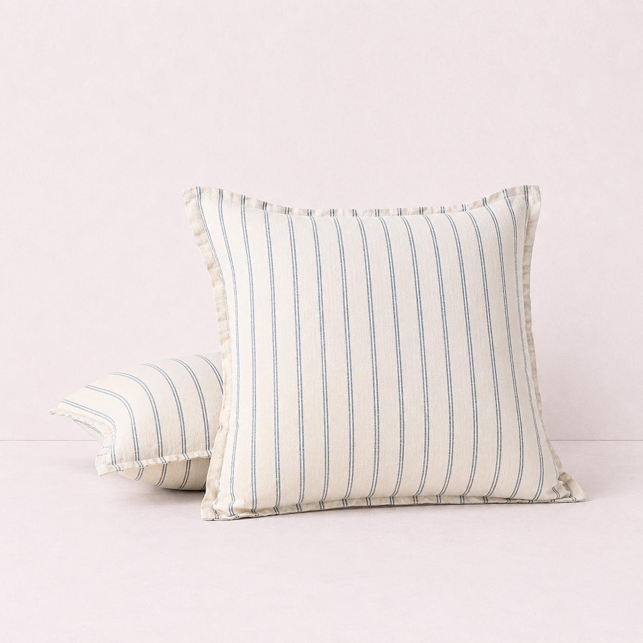 Relaxed Linen Decorative Throw Pillow Cover- Striped