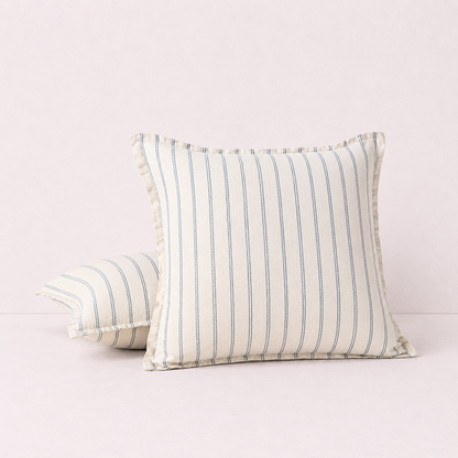 Relaxed Linen Decorative Throw Pillow Cover- Striped