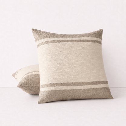 Border Stripe Decorative Throw Pillow Cover