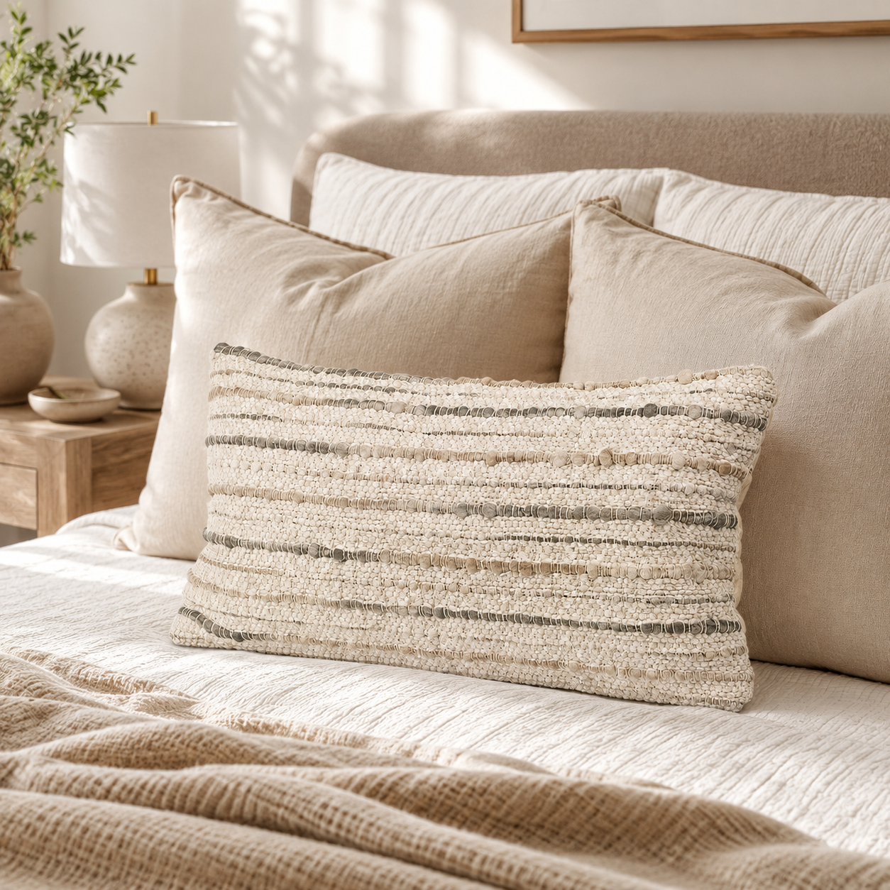 Natural Woven Texture Pillow Covers