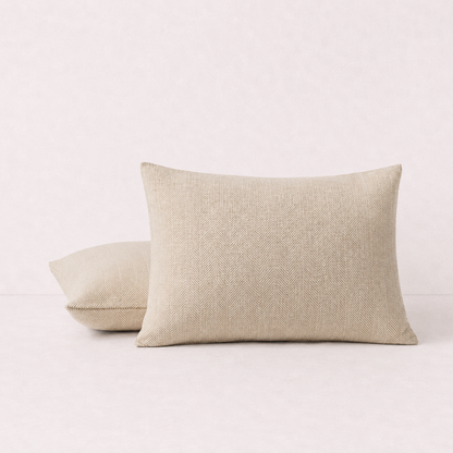 Herringbone Weave Decorative Throw Pillow Cover- Beige