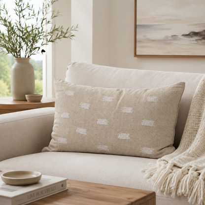 Minimalist Linen Stitch Pillow Covers