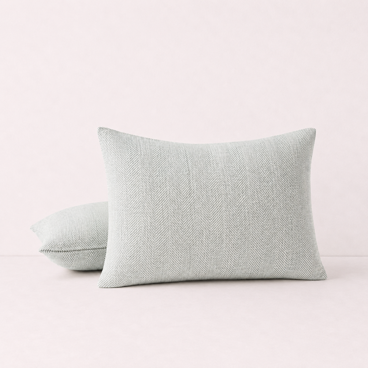 Herringbone Weave Decorative Throw Pillow Cover- Blue