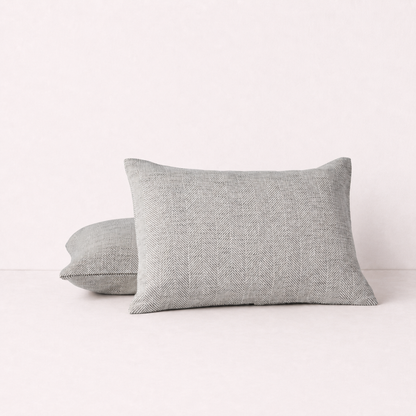 Herringbone Weave Decorative Throw Pillow Cover- Grey