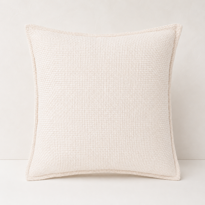 Luxury Chenille Throw Pillow Covers- Ivory
