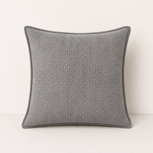 Luxury Chenille Throw Pillow Covers- Grey