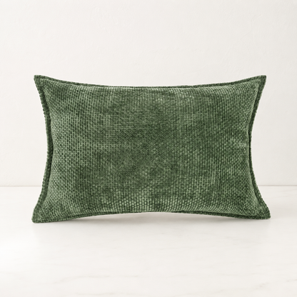Luxury Chenille Throw Pillow Covers- Green
