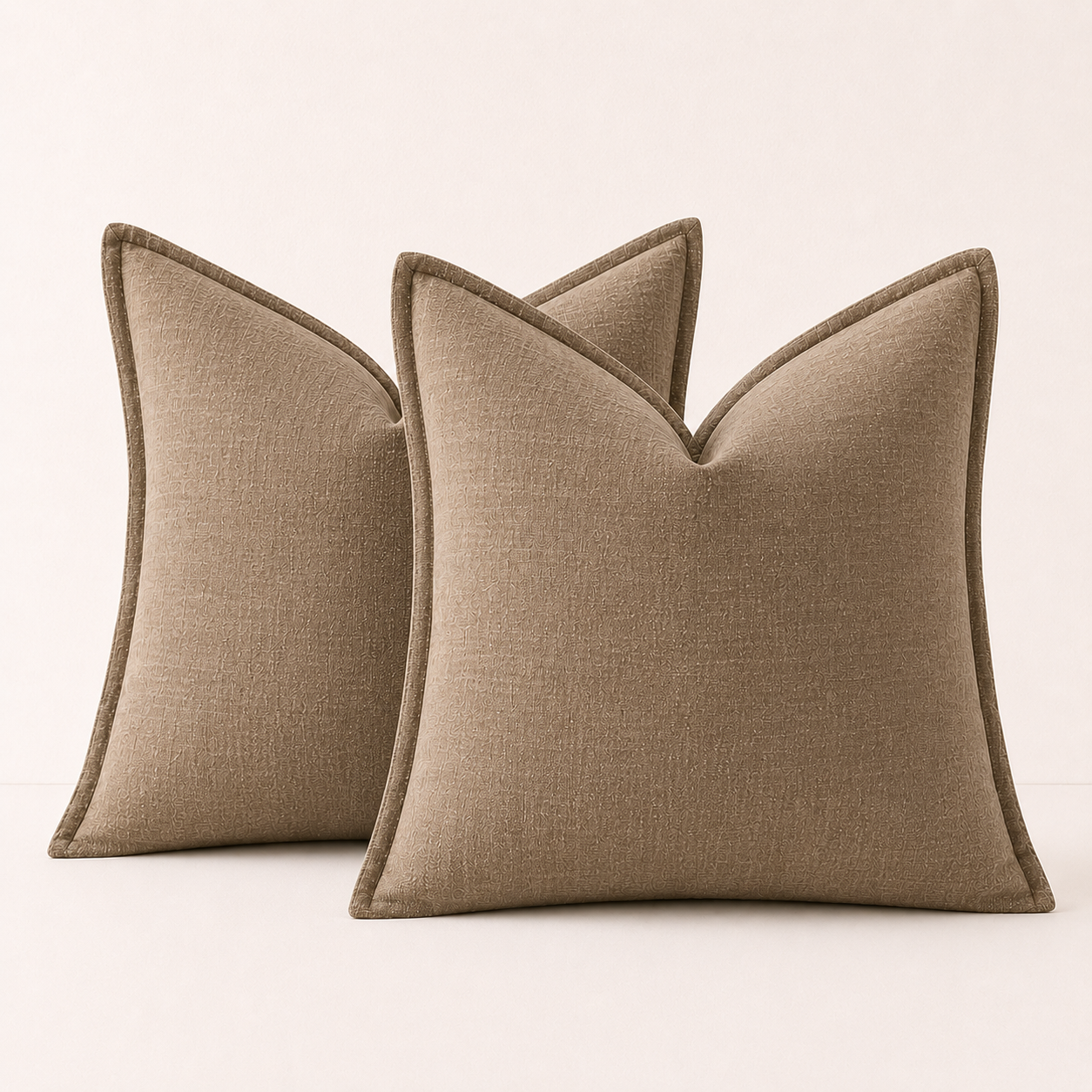 Linen Accent Cushion Cover- Brown