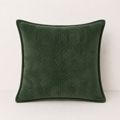 Luxury Chenille Throw Pillow Covers- Green