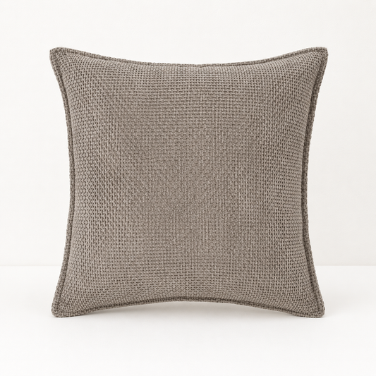 Luxury Chenille Throw Pillow Covers- Grey