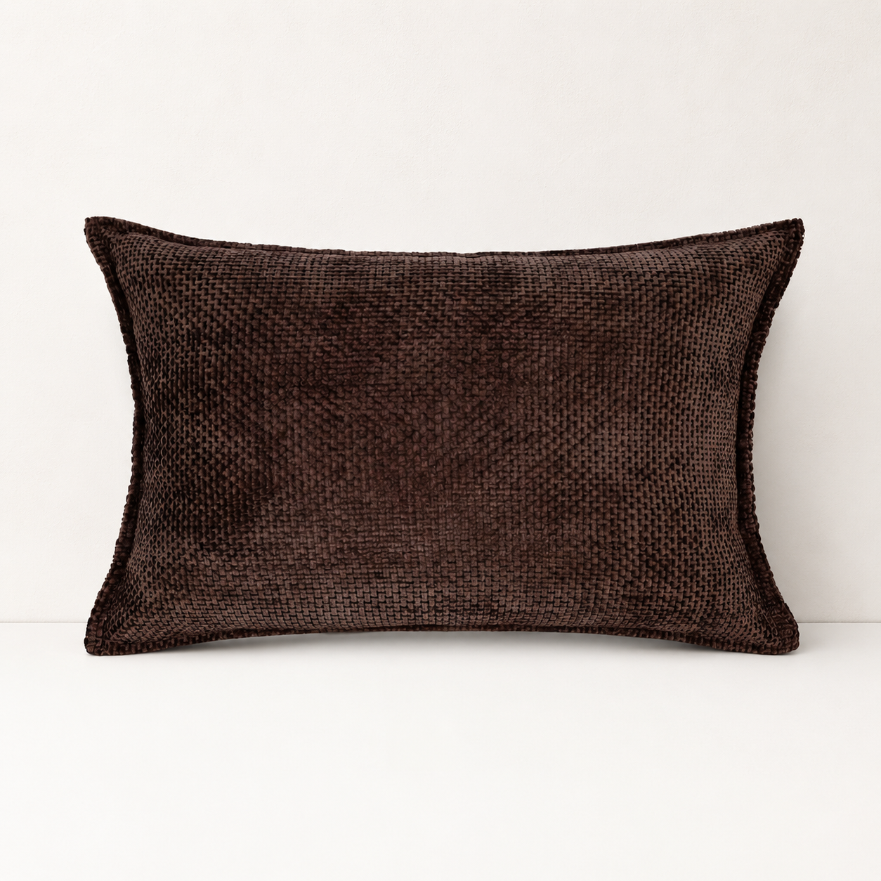 Luxury Chenille Throw Pillow Covers- Brown