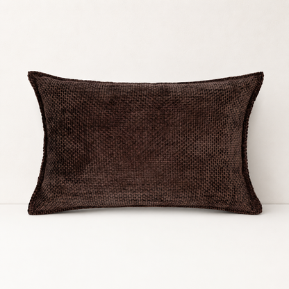 Luxury Chenille Throw Pillow Covers- Brown