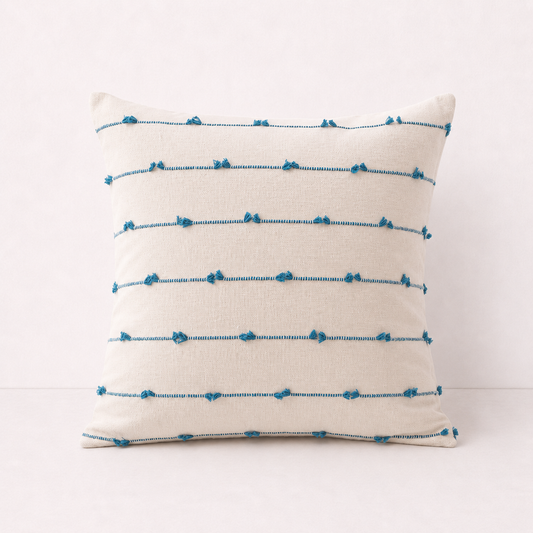 Striped Home Decor Pillow Cover - Blue