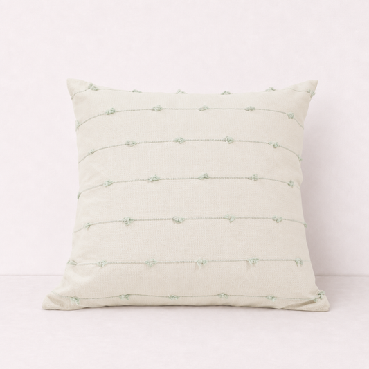 Striped Home Decor Pillow Cover - Light Green