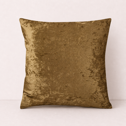 Crushed Velvet Sofa Pillow Cover - Brown