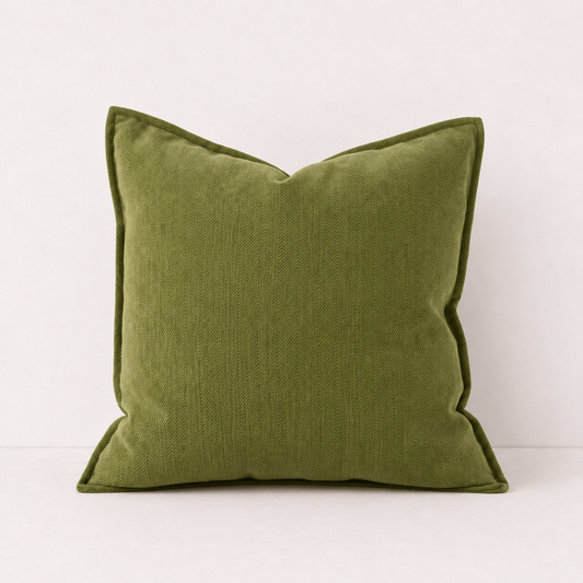 Solid Sofa Pillow Cover Case - Dark Green