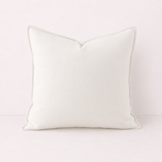Solid Sofa Pillow Cover Case- White