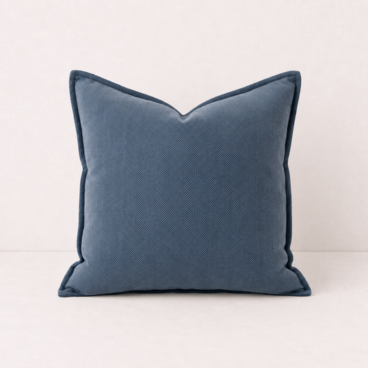 Solid Sofa Pillow Cover Case- Dark Blue