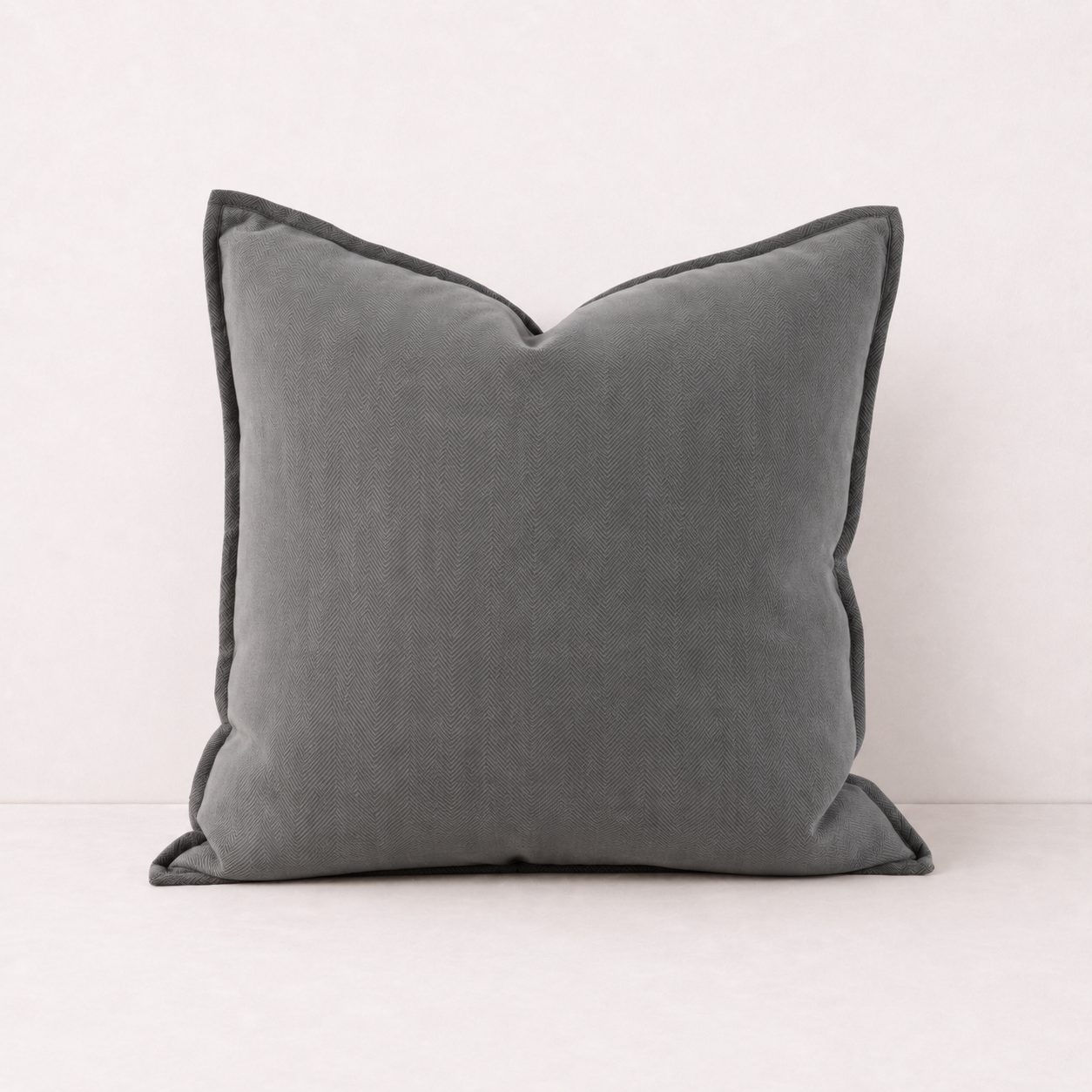 Solid Sofa Pillow Cover Case- Grey